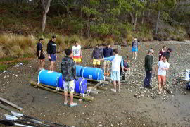 Raft building exercise