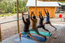 Yoga at Bruny Island Lodge